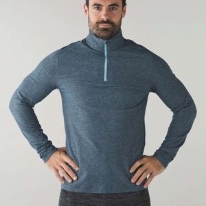 Lululemon Surge Warm 1/2 Zip - Men's Medium - Blue - Rulu